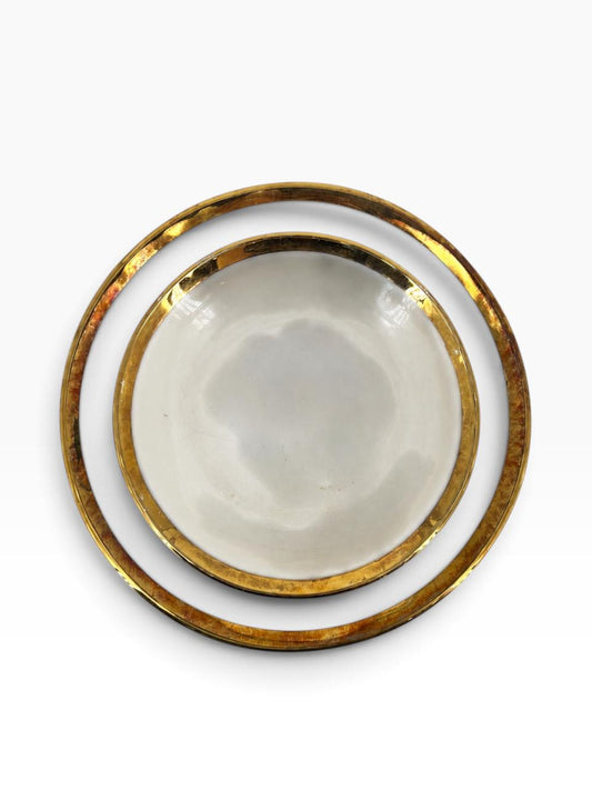 Set de 20 Pratos Ouro