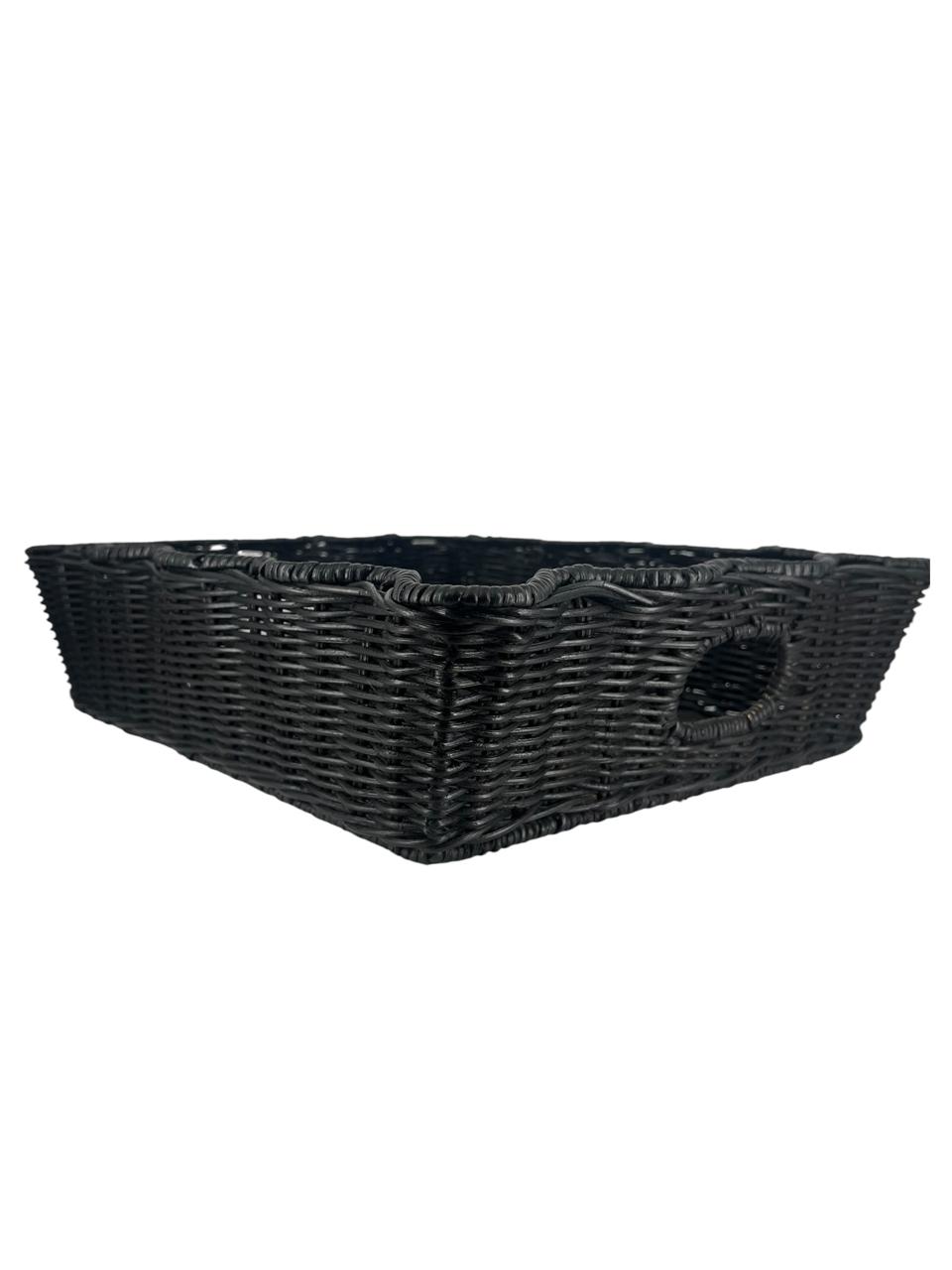 Bandeja Rattan Preta M