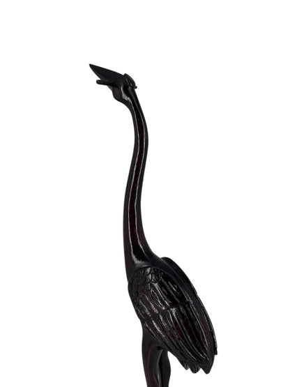 Escultura Oriental Garça Sobre Tartaruga