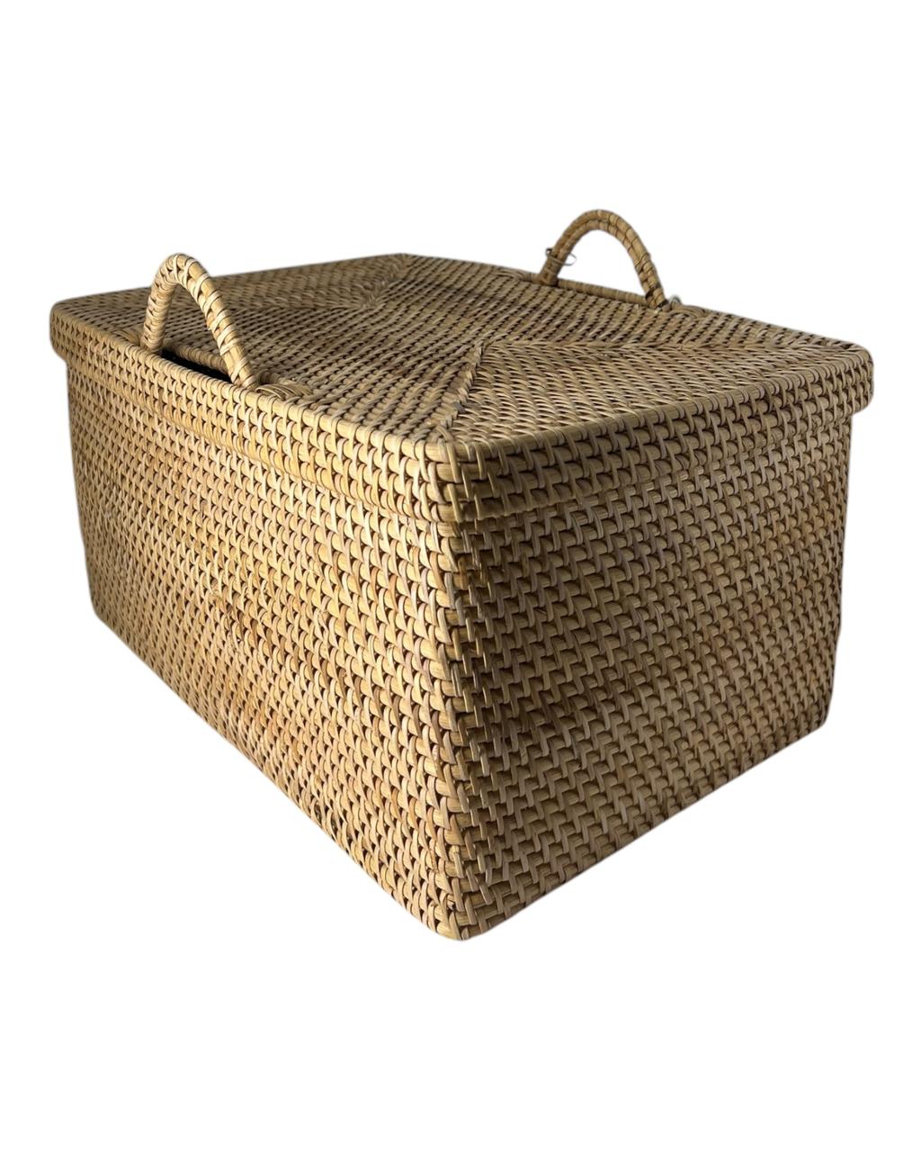 Cesta de Picnic com Tampa e Alca - P