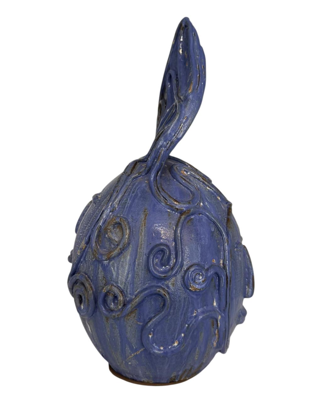 Cabeça em Cerâmica Azul
