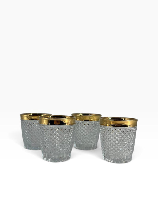 Set 4 Copos de Shot Ouro