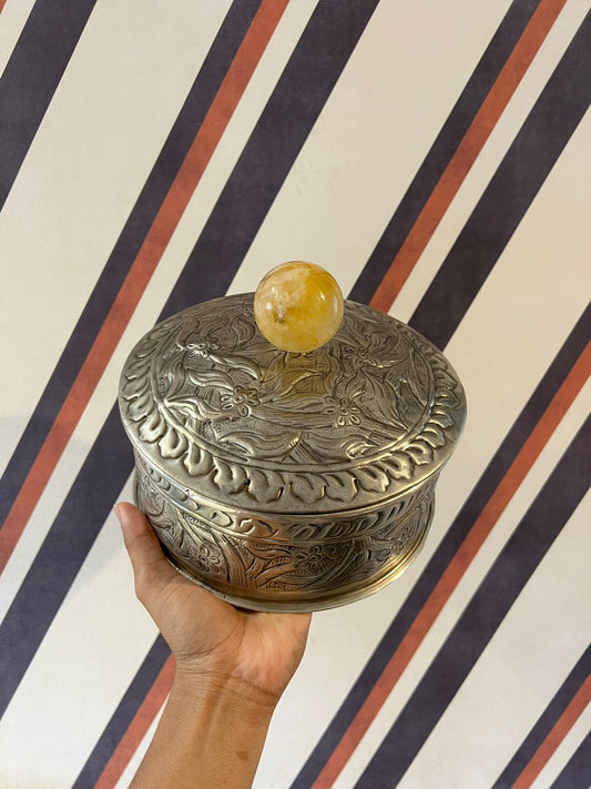 Caixa em Alpaca P Quartzo Branco