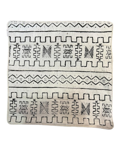 Almofada Bogolan Burkina Faso 32 Branco 50x50