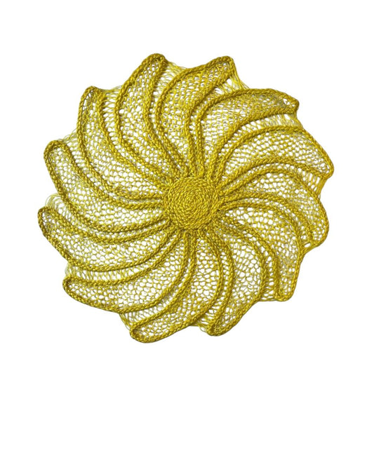 Jogo Americano Artesanal Flor Amarelo