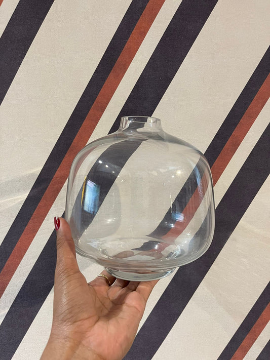 Vaso Vidro bojudo transparente P