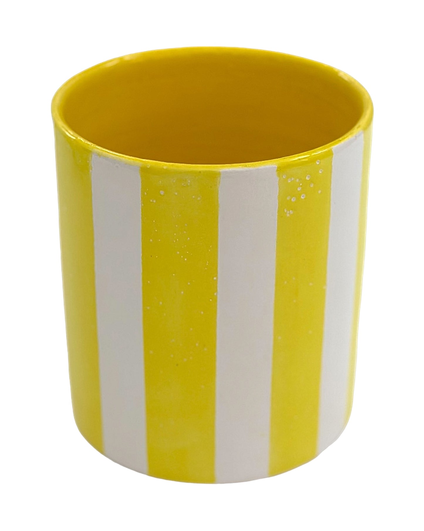 Copo Para Vela Stripe Amarelo