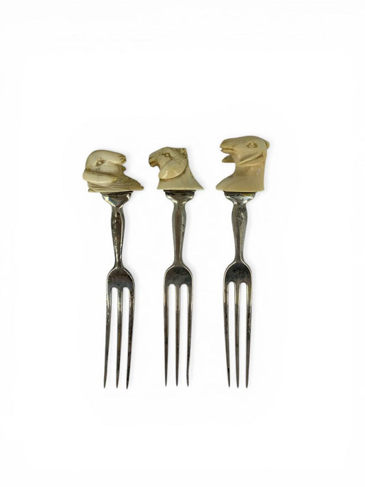 Trio Garfos Carneiro Marfim