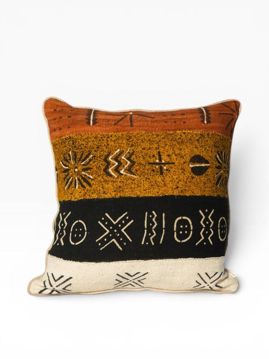Almofada Bogolan Burkina Faso 77 Tricolor 50x50