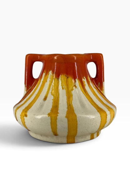 Vaso Cerâmica Vulcão Laranja