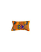Almofada Baguete Kenté Laranja e Azul Cru 30x50