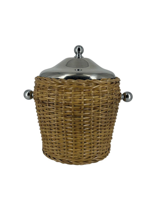 balde de gelo inox com rattan