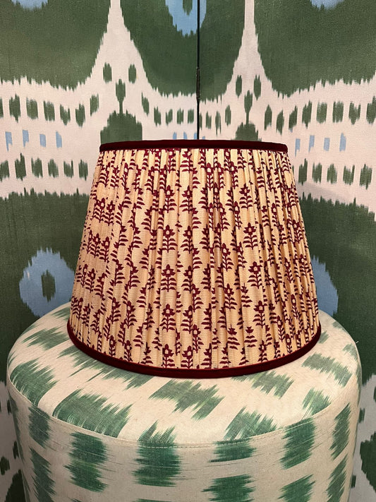 Cúpula Plissada Bordô Floral A24x35