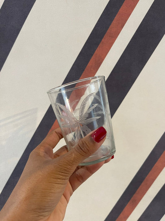 Set de 6 Copos Lapidado Palmeira