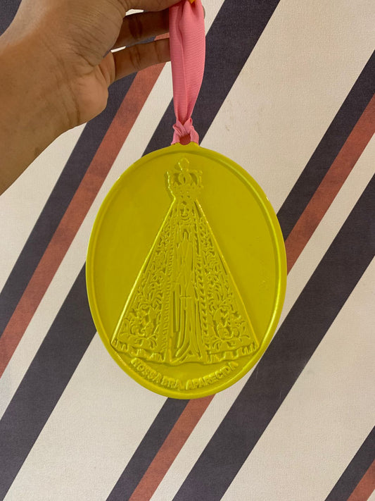 Medalha Nossa Senhora Aparecida G - Amarela