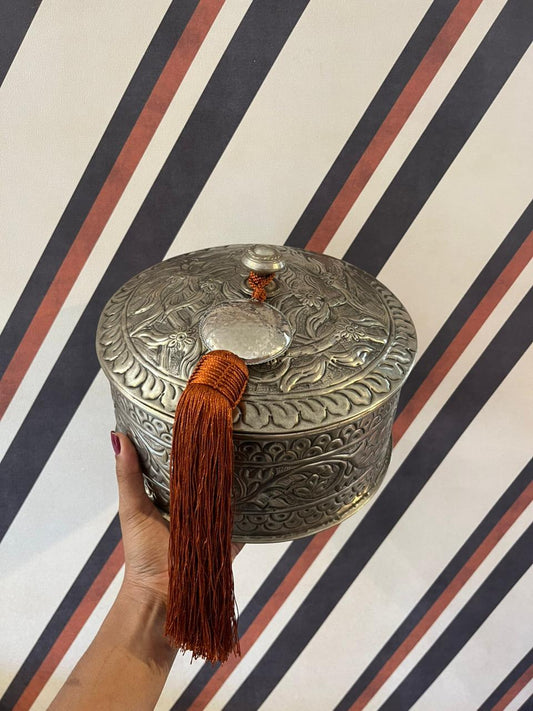 Caixa em Alpaca G Tassel Laranja