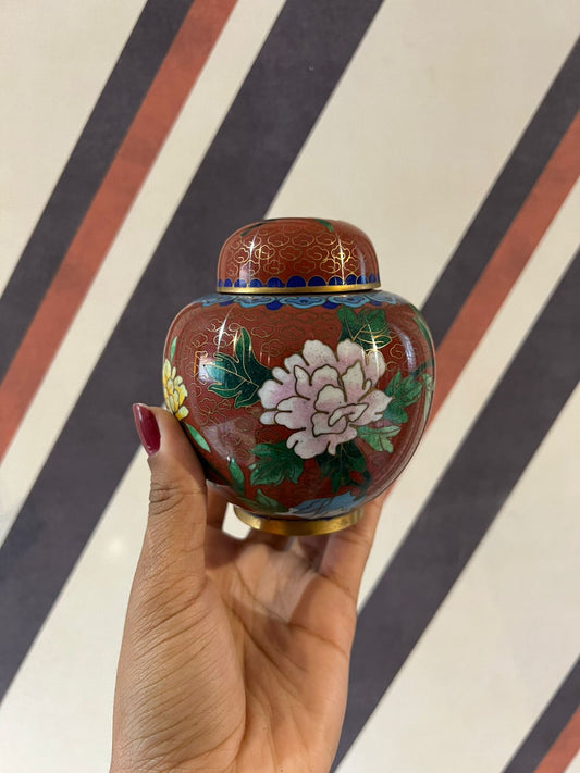 Pote Cloisonne Rouge De Fer