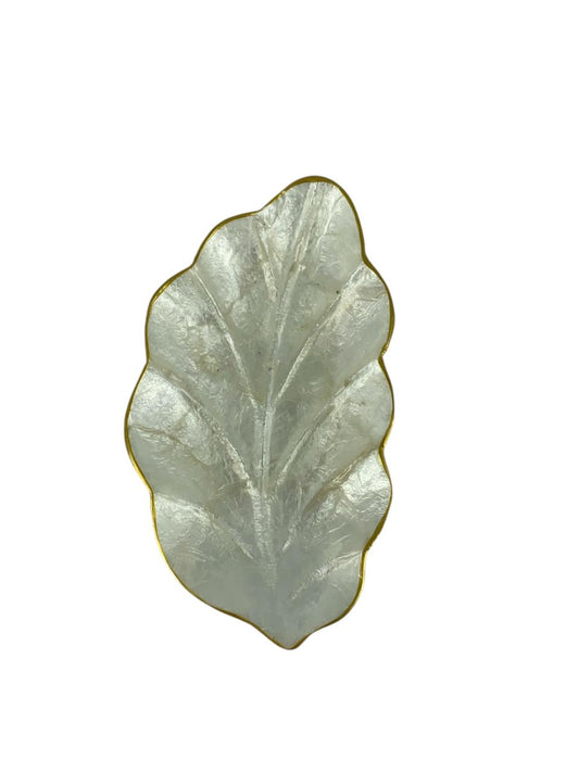 Petisqueira Folha Madrepérola Ouro