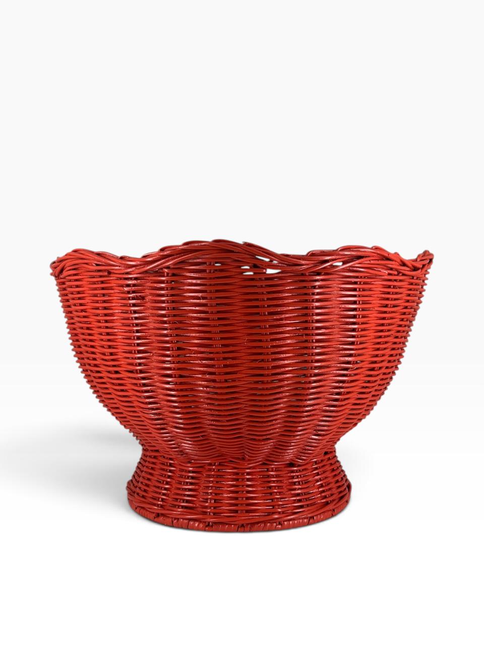 Fruteira Rattan Vermelha