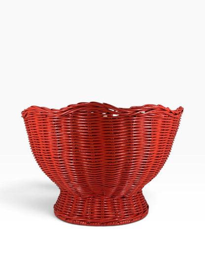Fruteira Rattan Vermelha