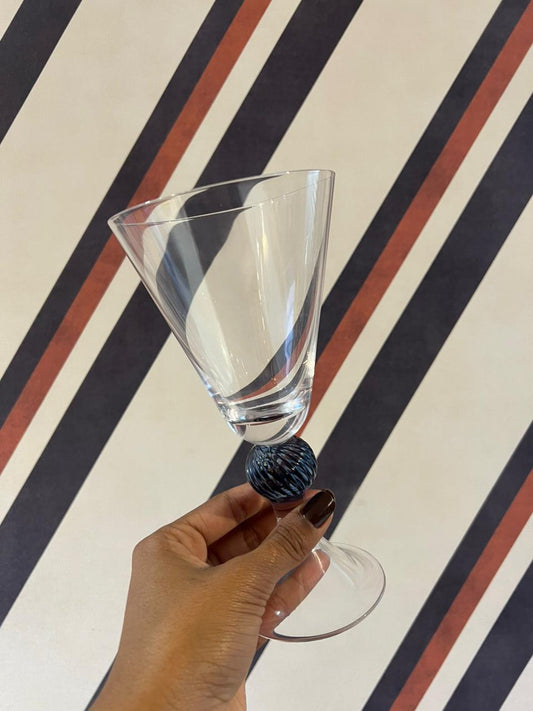 Set de 6 Taças c/ Haste Azul