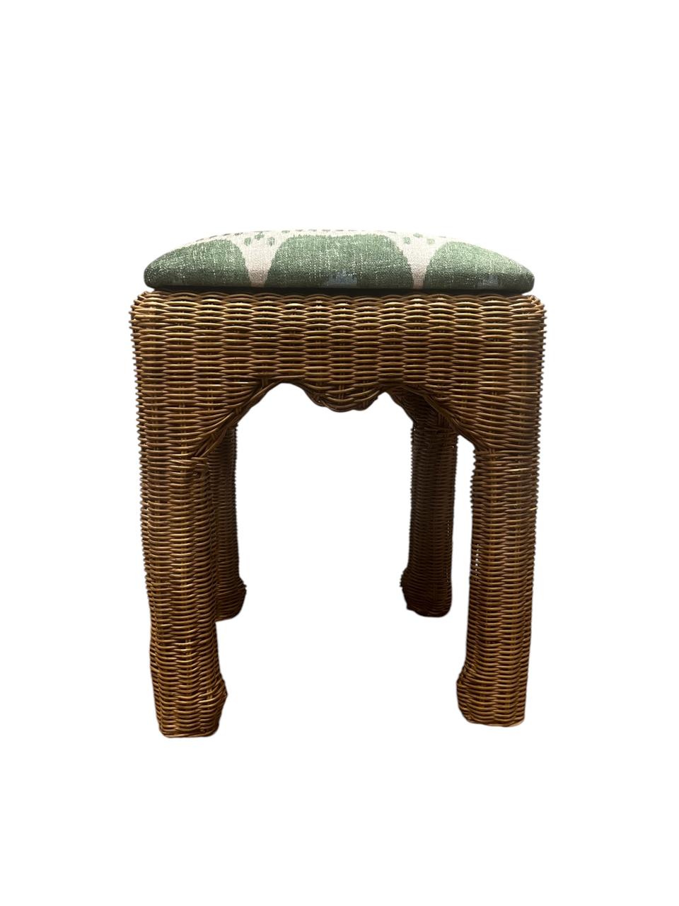 Banqueta Ikat Verde