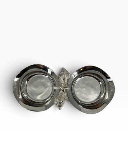 Petisqueira Dupla Concha Prata