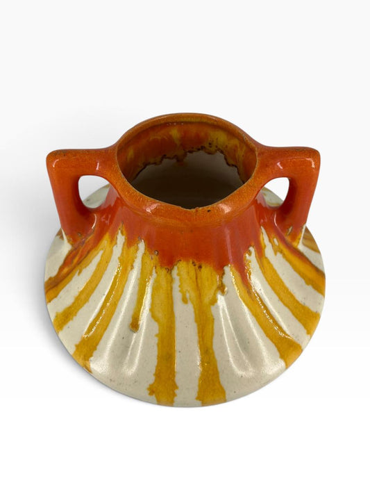 Vaso Cerâmica Vulcão Laranja