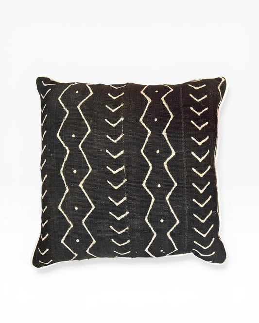 Almofada Bogolan Burkina Faso 35 Preto 50x50