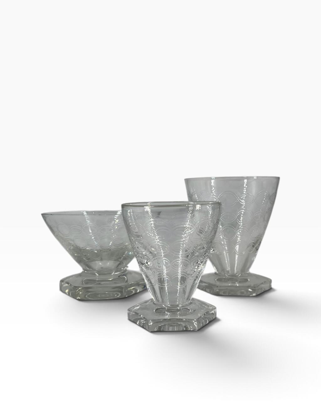 Set 12 Taças Art Deco Francês