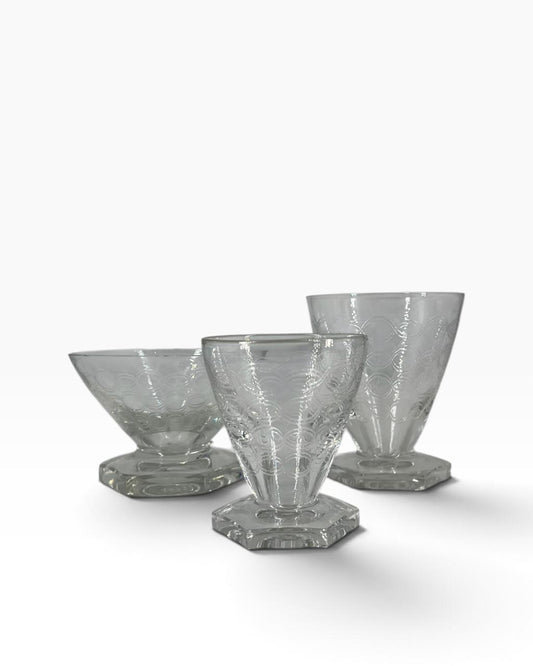 Set 12 Taças Art Deco Francês