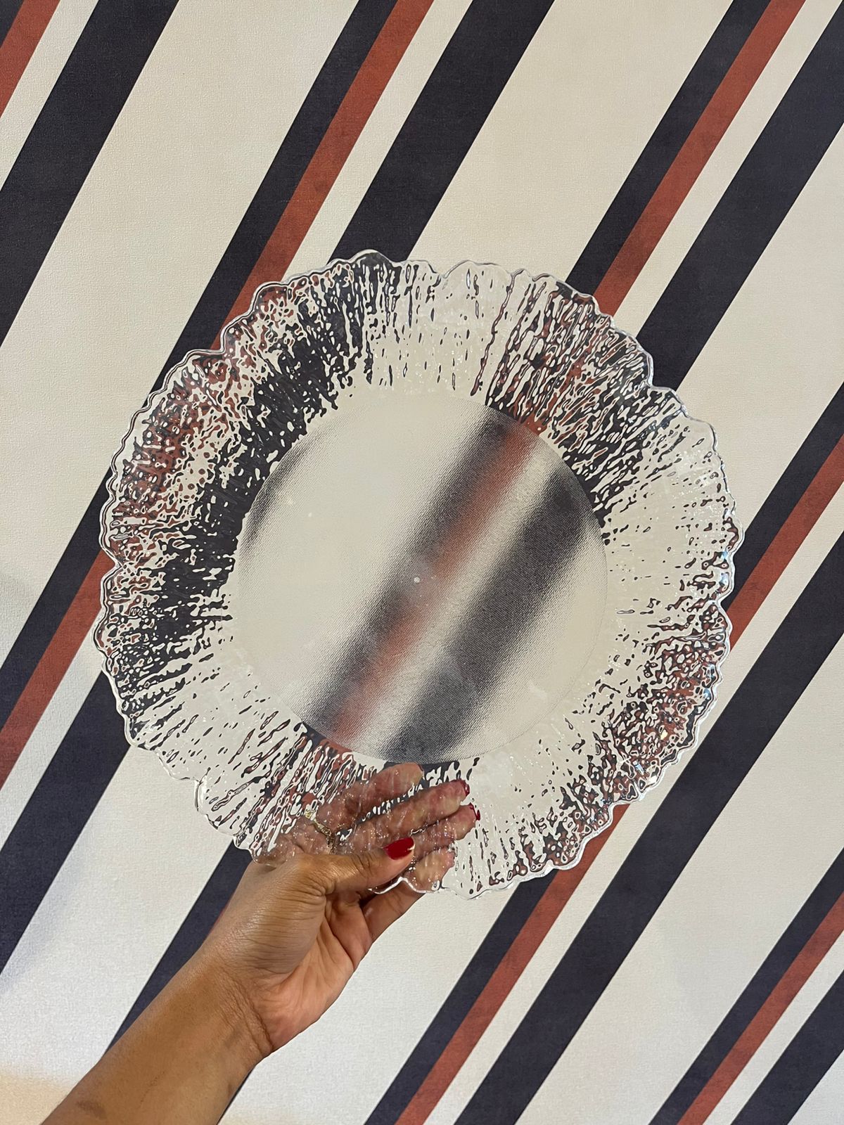 Bandeja Redonda Acrílico Flor