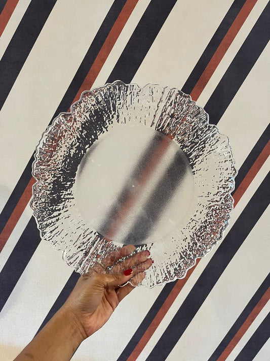 Bandeja Redonda Acrílico Flor