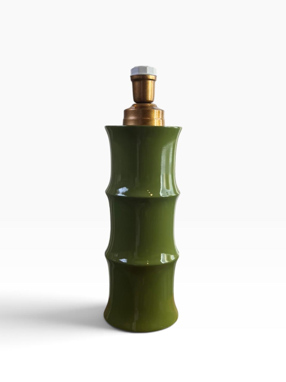 Base Abajur Bambu Verde