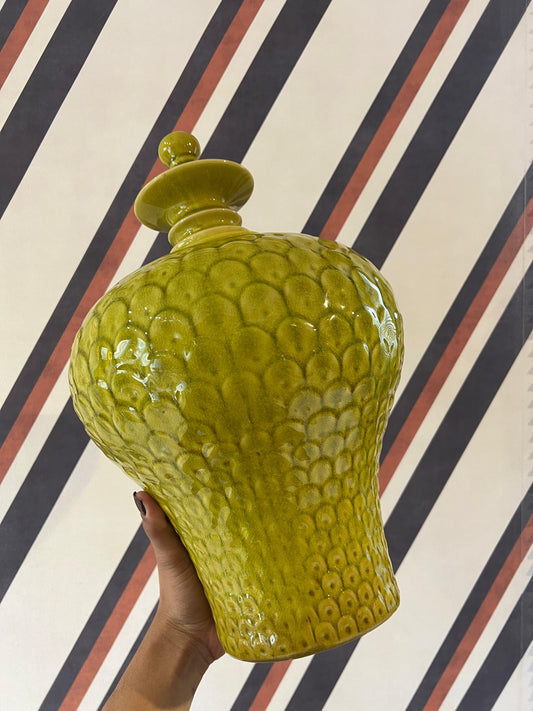 Vaso em Cerâmica Amarela