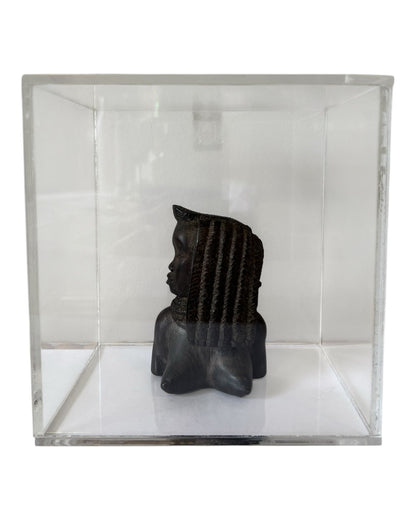 Figura Africana Dreadlock Em Caixa De Acrílico