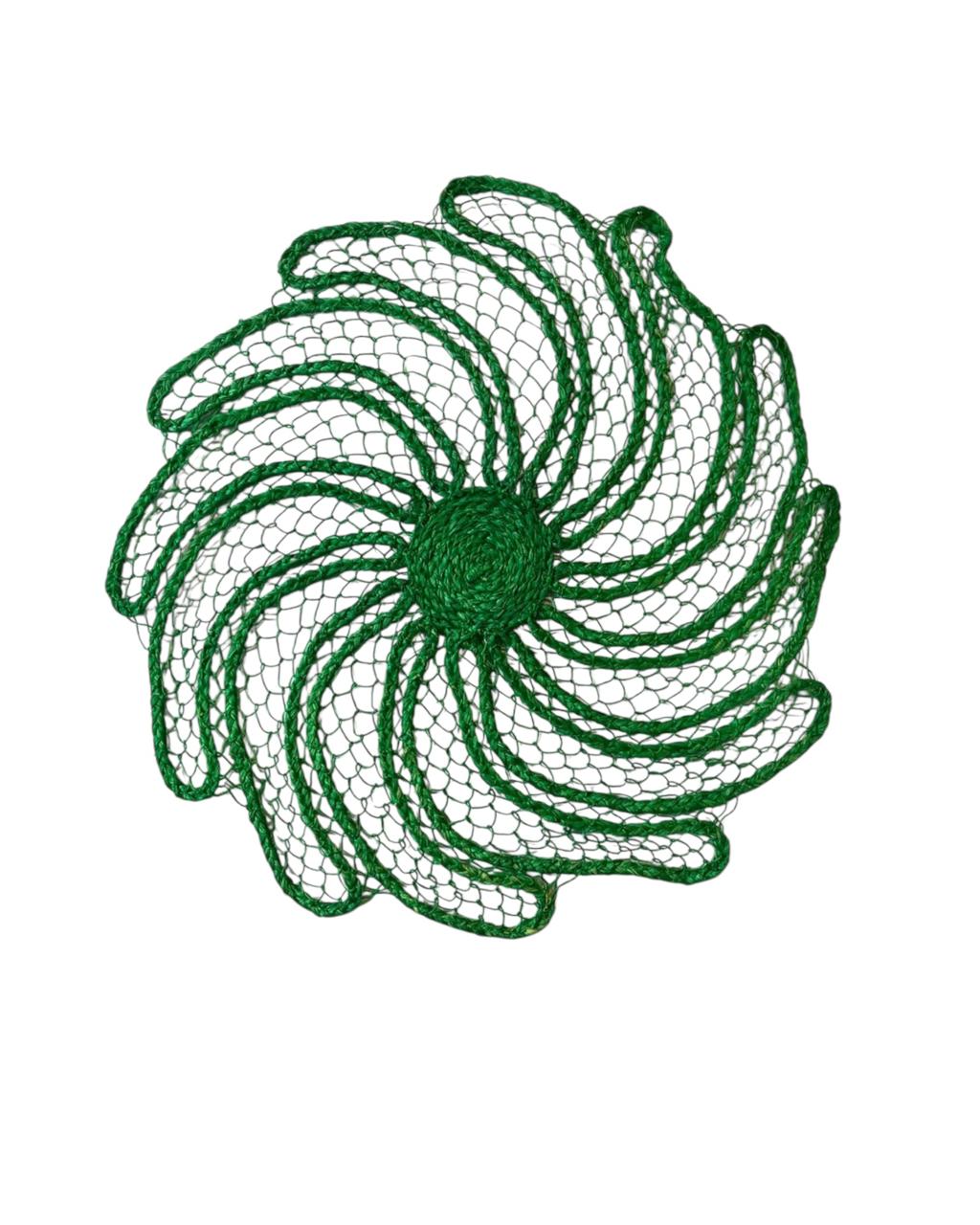Jogo Americano Artesanal Flor Verde
