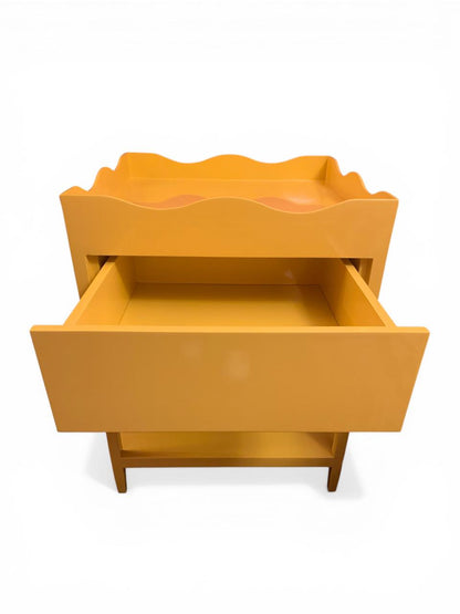Mesa de Cabeceira Wave com Gaveta Amarela