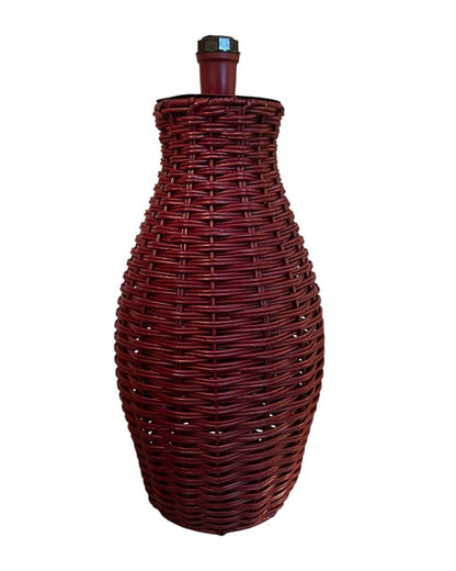 Base Abajur Rattan Vinho Alto