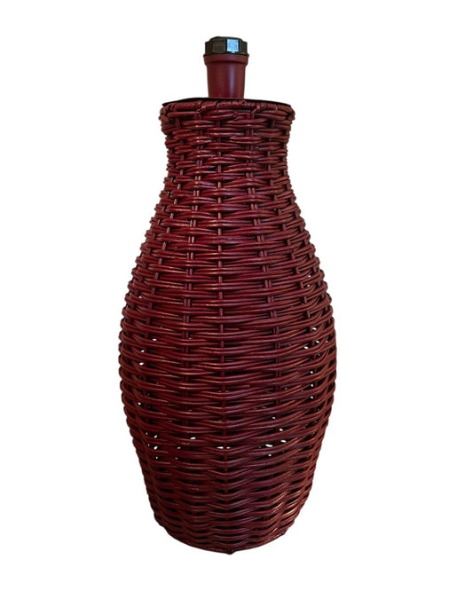 Base Abajur Rattan Vinho Alto