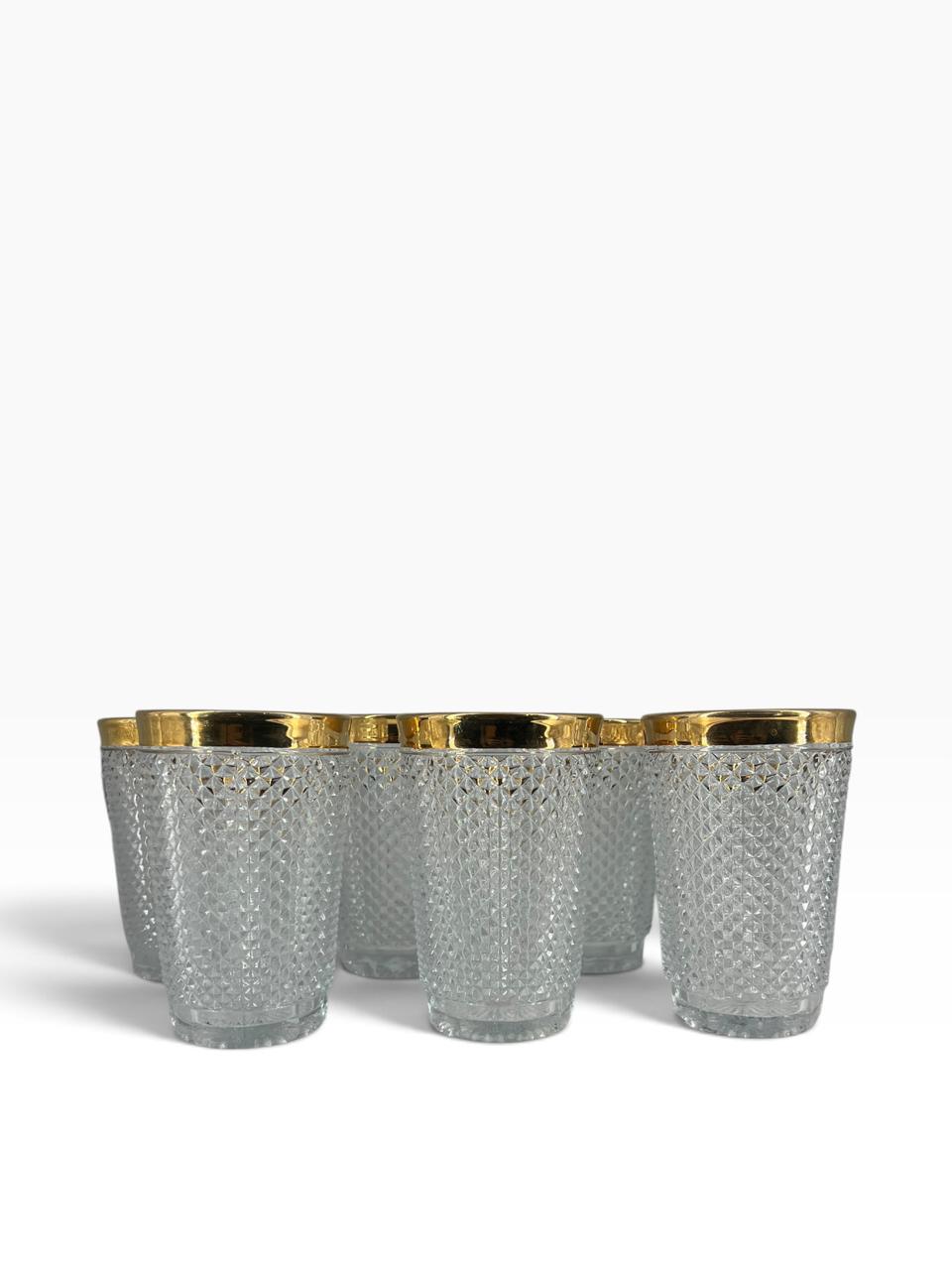 Jogo de 6 Copos Long Drink Ouro