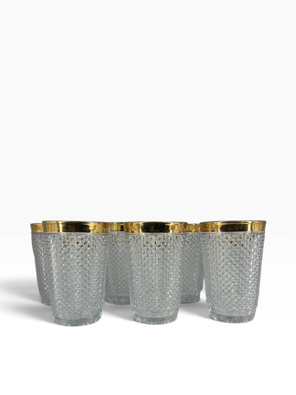 Jogo de 6 Copos Long Drink Ouro