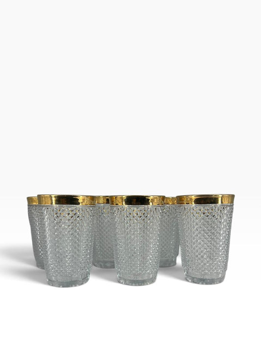 Jogo de 6 Copos Long Drink Ouro