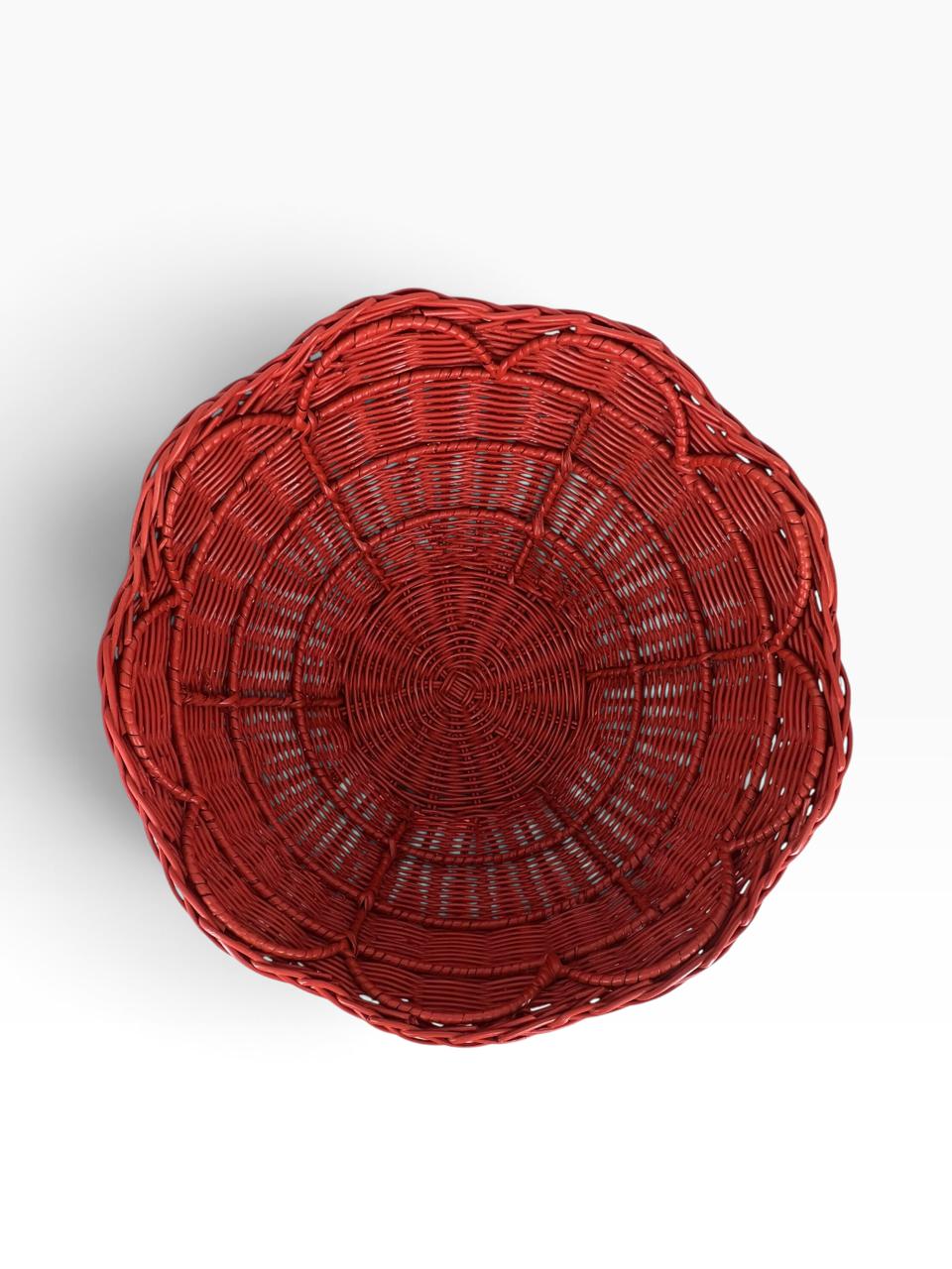 Fruteira Rattan Vermelha