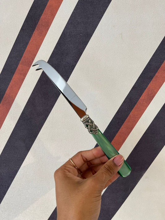 Faca Queijo Resina Esmeralda