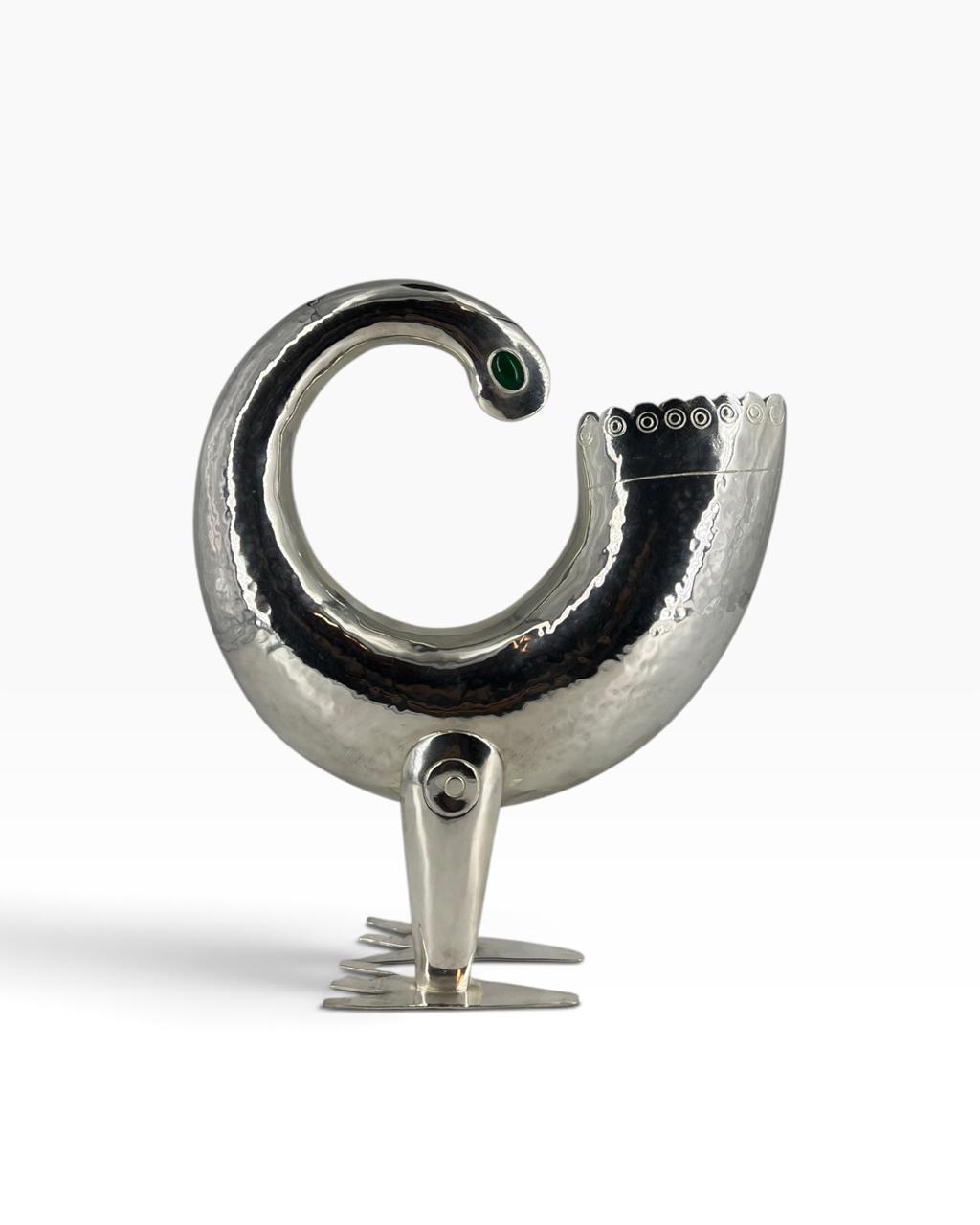 Escultura Sankofa Prata