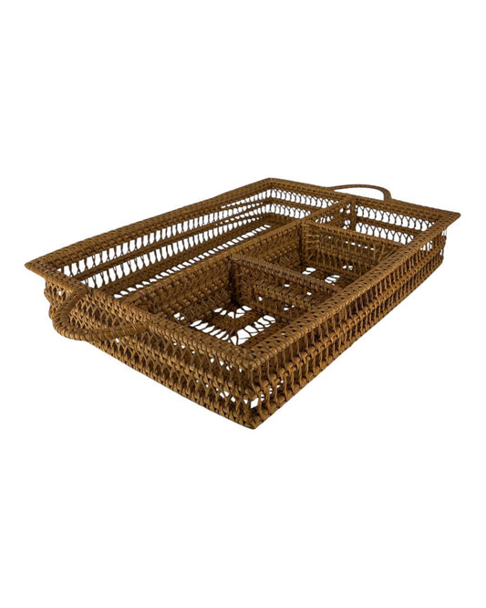 Bandeja em Rattan com Divisorias