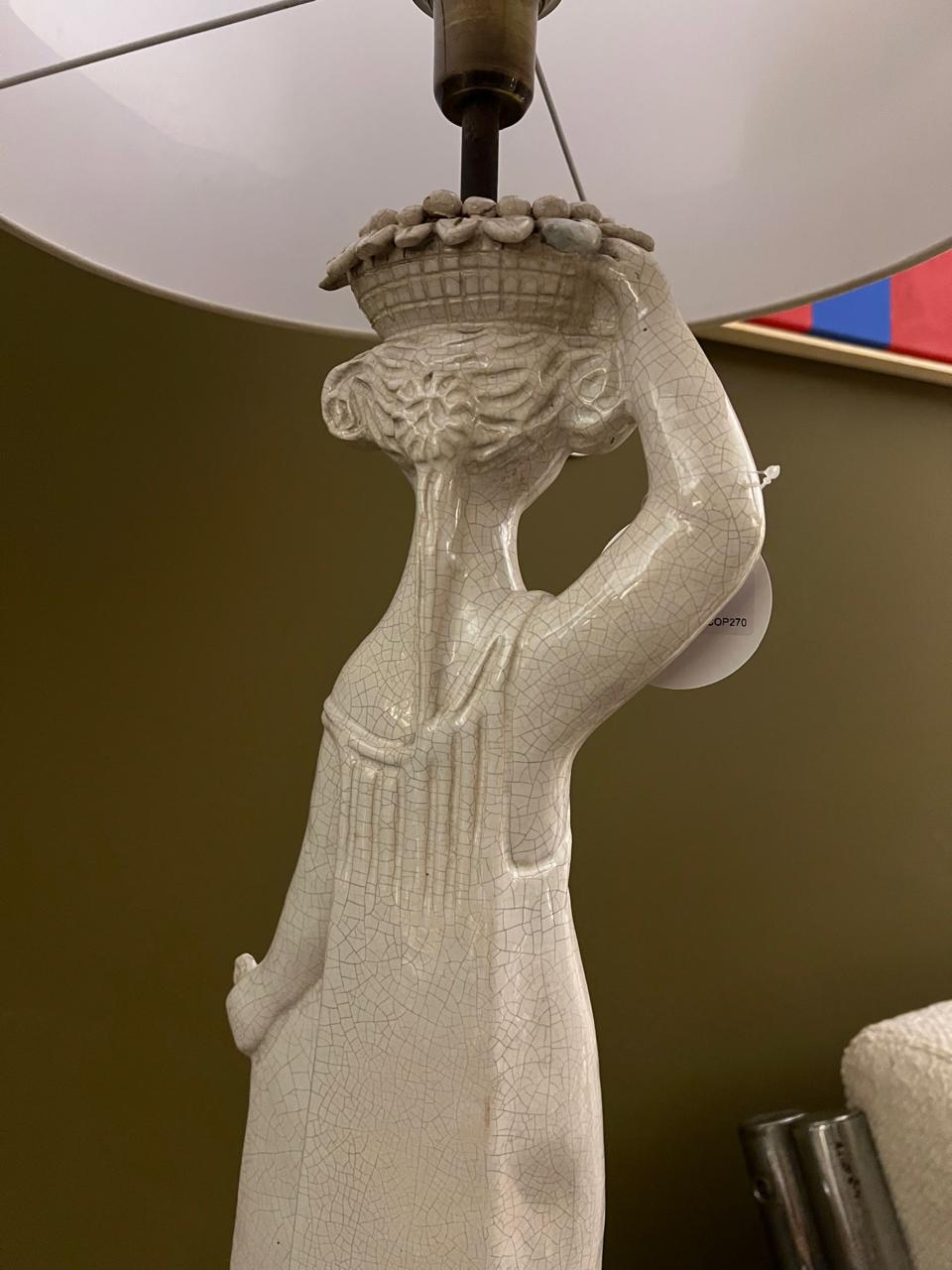 Base Abajur Cerâmica Mulher Novo Rumo