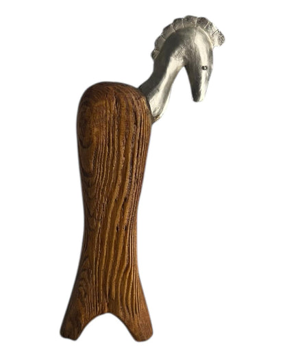 Escultura Cavalo c/ Madeira