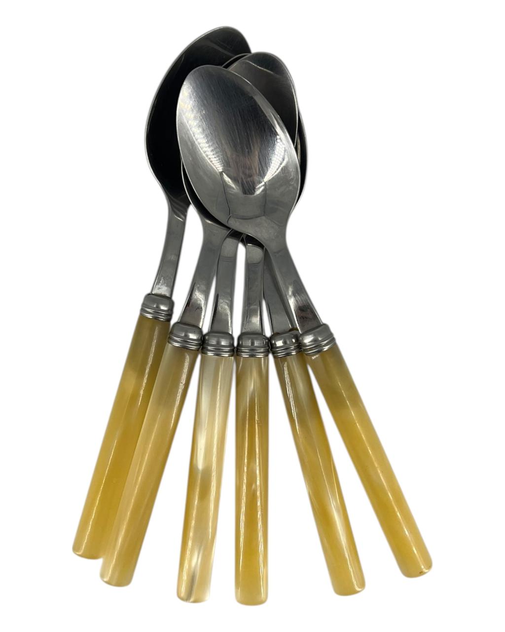 Set de 6 Colheres Galalite Perolado